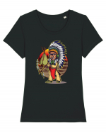 Native Chieftain Tricou mânecă scurtă guler larg fitted Damă Expresser