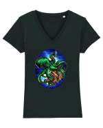 Octopus Tricou mânecă scurtă guler V Damă Evoker