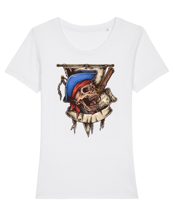 Pirate Skull White