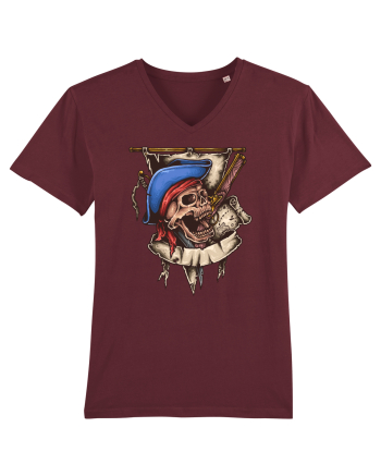 Pirate Skull Burgundy
