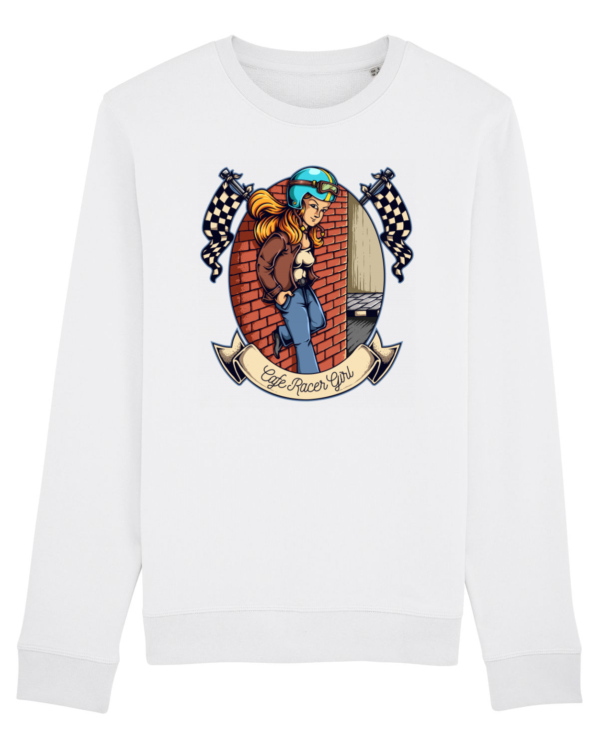 Bluză mânecă lungă Unisex Rise White