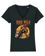 Ride Wild Tricou mânecă scurtă guler V Damă Evoker