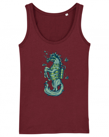 Scuba Seahorse Burgundy