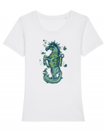 Scuba Seahorse Tricou mânecă scurtă guler larg fitted Damă Expresser