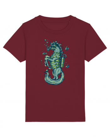 Scuba Seahorse Burgundy