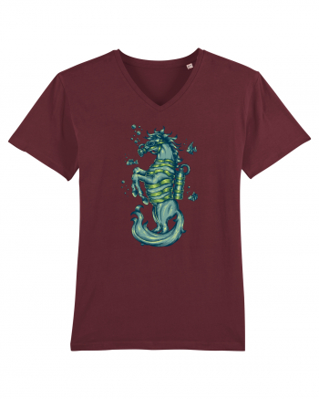 Scuba Seahorse Burgundy