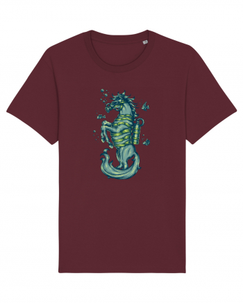 Scuba Seahorse Burgundy