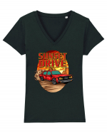 Sunset Drive Tricou mânecă scurtă guler V Damă Evoker