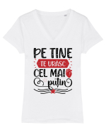 Pe tine te urasc cel mai putin Tricou mânecă scurtă guler V Damă Evoker