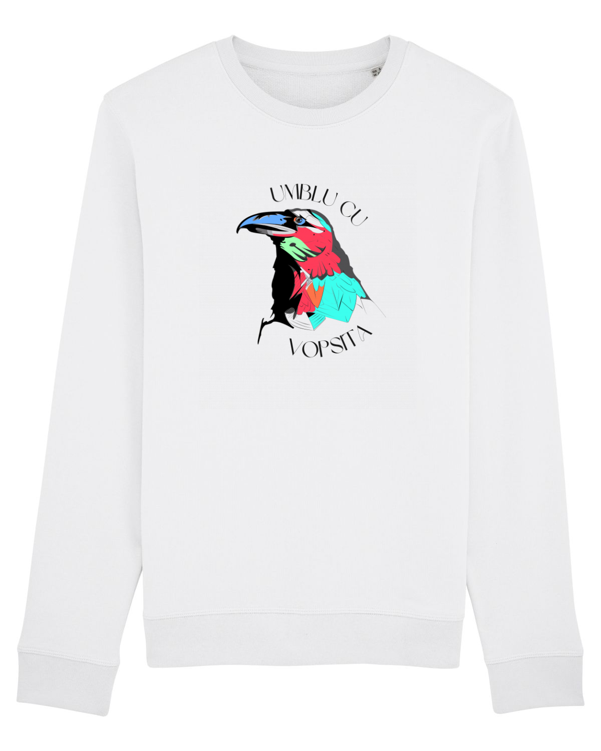 Bluză mânecă lungă Unisex Rise White