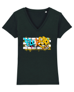 Floreb169 Tricou mânecă scurtă guler V Damă Evoker