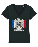 Romania Tricou mânecă scurtă guler V Damă Evoker