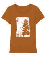 Wild Forest Explore Tricou mânecă scurtă guler larg fitted Damă Expresser