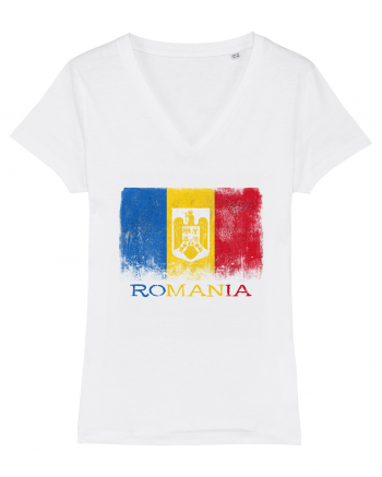 Romania Tricolor White