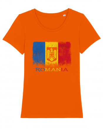 Romania Tricolor Bright Orange