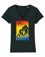 Romania Tricou mânecă scurtă guler V Damă Evoker