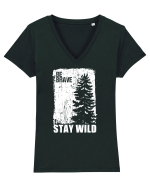 Stay Wild Tricou mânecă scurtă guler V Damă Evoker