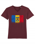 Steag Vintage Romania Tricou mânecă scurtă guler V Bărbat Presenter