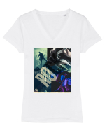 Vintage Rock Tricou mânecă scurtă guler V Damă Evoker