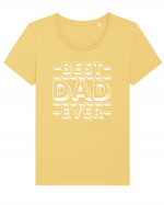 Best Dad Ever Tricou mânecă scurtă guler larg fitted Damă Expresser