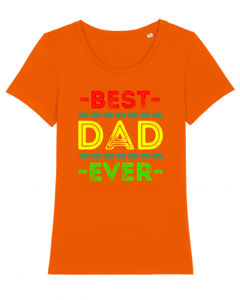 Best Dad Ever Bright Orange