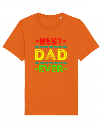 Best Dad Ever Bright Orange