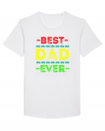 Best Dad Ever Tricou mânecă scurtă guler larg Bărbat Skater