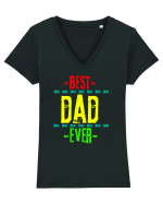 Best Dad Ever Tricou mânecă scurtă guler V Damă Evoker