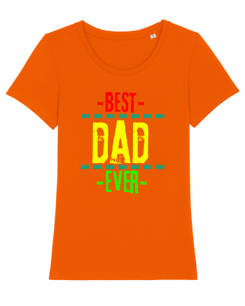 Best Dad Ever Bright Orange