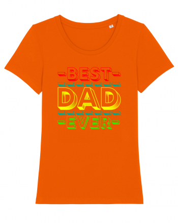 Best Dad Ever Bright Orange