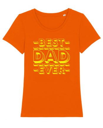 Best Dad Ever Bright Orange