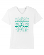 Best Dad Ever Tricou mânecă scurtă guler V Bărbat Presenter