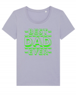 Best Dad Ever Tricou mânecă scurtă guler larg fitted Damă Expresser