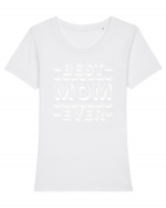 Best Mom Ever Tricou mânecă scurtă guler larg fitted Damă Expresser