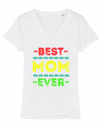 Best Mom Ever Tricou mânecă scurtă guler V Damă Evoker