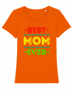 Best Mom Ever Tricou mânecă scurtă guler larg fitted Damă Expresser