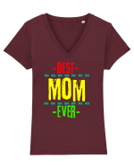 Best Mom Ever Tricou mânecă scurtă guler V Damă Evoker