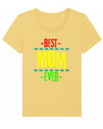 Best Mom Ever Tricou mânecă scurtă guler larg fitted Damă Expresser