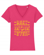 Best Mom Ever Tricou mânecă scurtă guler V Damă Evoker