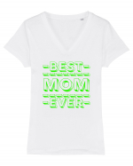 Best Mom Ever Tricou mânecă scurtă guler V Damă Evoker