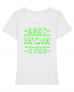 Best Mom Ever Tricou mânecă scurtă guler larg fitted Damă Expresser