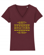 Best Brother Ever  Tricou mânecă scurtă guler V Damă Evoker