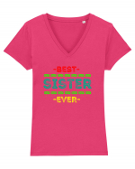 Best Sister Ever Tricou mânecă scurtă guler V Damă Evoker