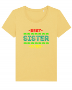 Best Sister Ever Tricou mânecă scurtă guler larg fitted Damă Expresser