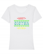 Best Sister Ever Tricou mânecă scurtă guler larg fitted Damă Expresser