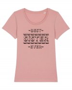 Best Sister Ever Tricou mânecă scurtă guler larg fitted Damă Expresser