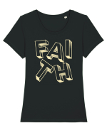 Faith Tricou mânecă scurtă guler larg fitted Damă Expresser