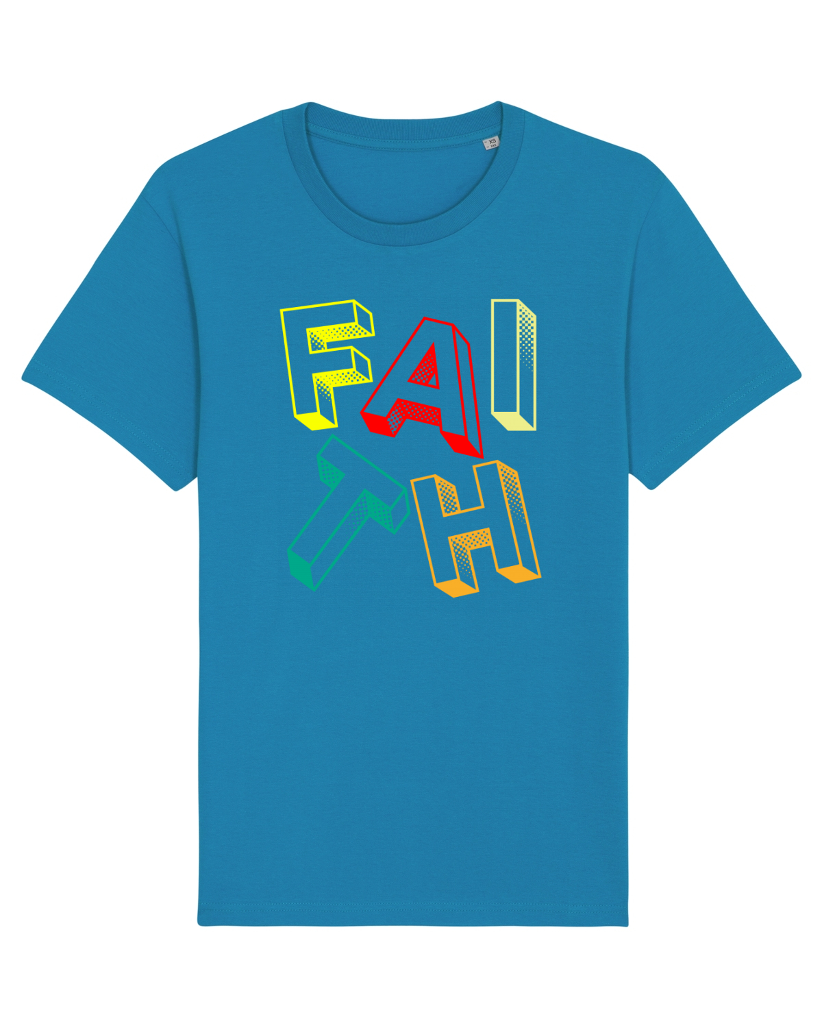 Tricou mânecă scurtă Unisex Rocker Azur