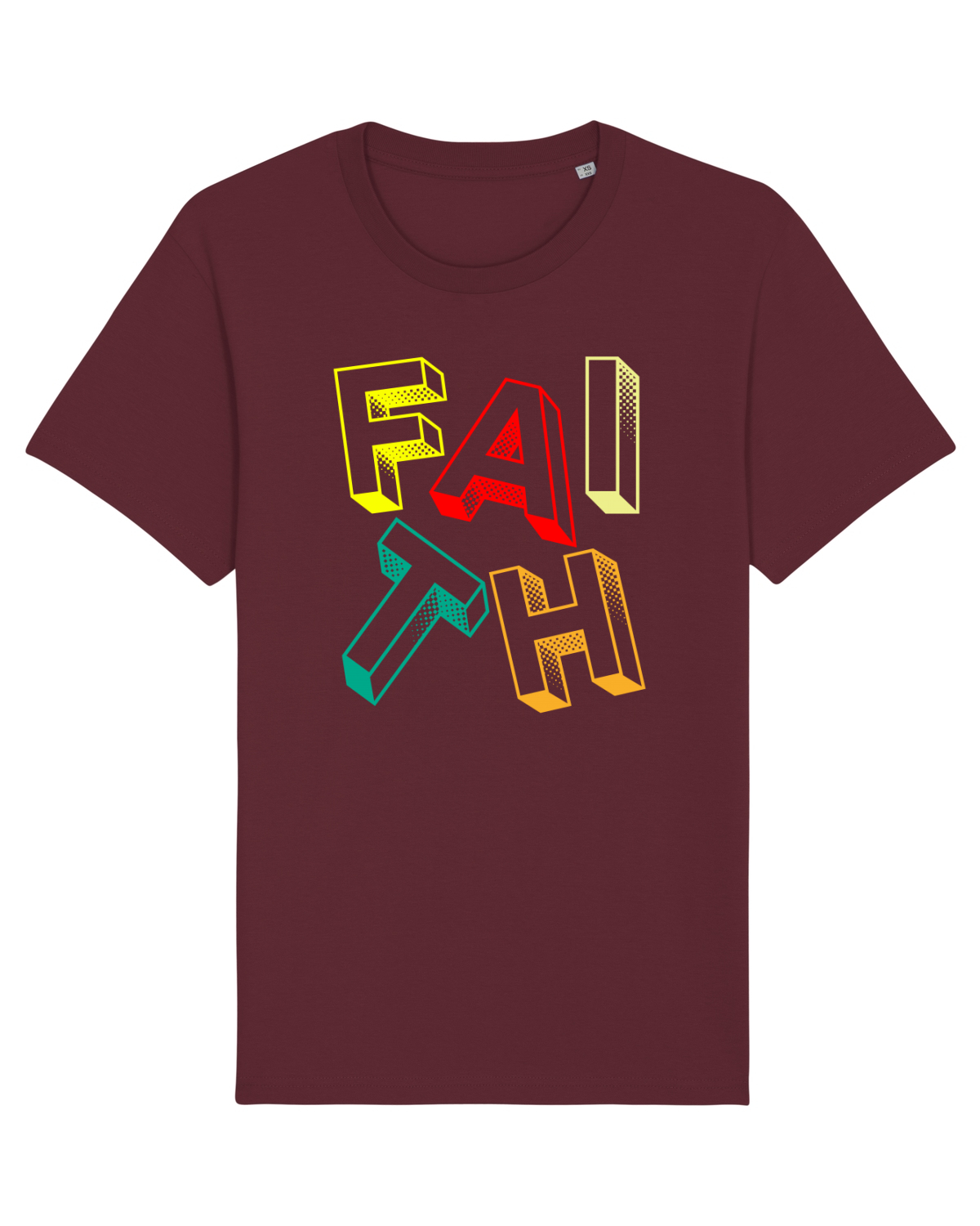 Tricou mânecă scurtă Unisex Rocker Burgundy