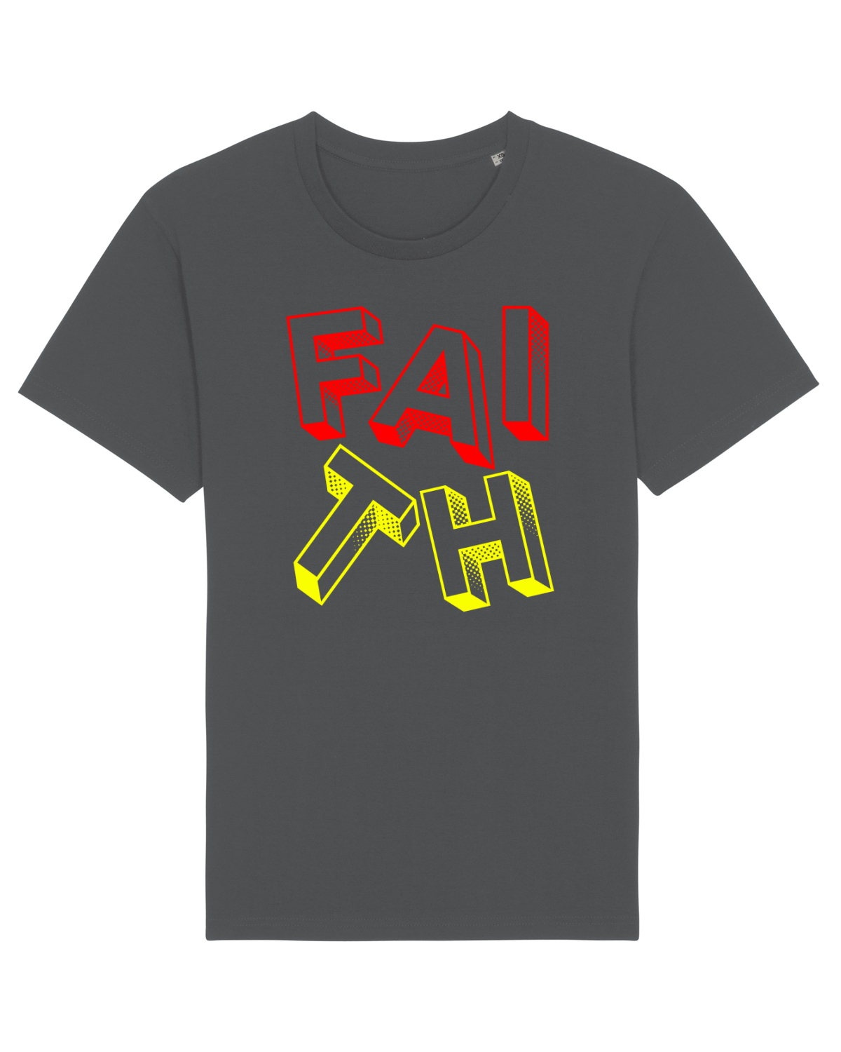 Tricou mânecă scurtă Unisex Rocker Anthracite